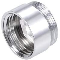 sourcing map Adaptador de Grifo de Rosca Macho M22 a Rosca Hembra G1-2 con Aireador de Cobre para Manguera de Jardín